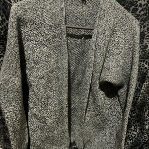 Express Gray Knit Cardigan
